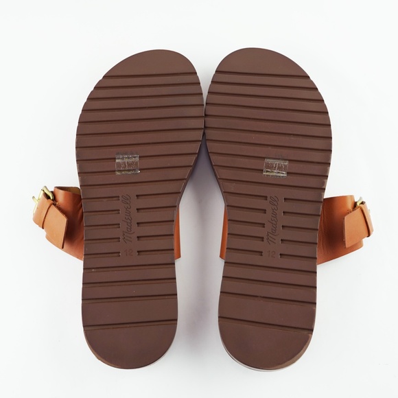 MADEWELL Size 12 The Dee Double-Strap Slide Sandal in Warm Coffee $98 NP292 - Picture 6 of 6